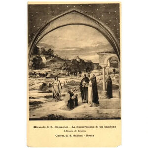 Miracolo di S. Domenico La Resurrezione di un bambino Affresco di Besson Chiesa